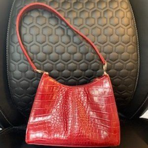 Liz Claiborne Red Leather Handbag